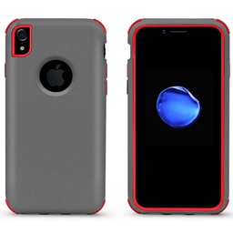 [CS-IXSM-BHCL-GYRD] Bumper Hybrid Combo Layer Protective Case  for iPhone Xs Max - Gray & Red