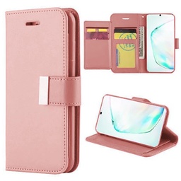 [CS-IXSM-FLW-ROGO] Flip Leather Wallet Case  for iPhone Xs Max - Rose Gold