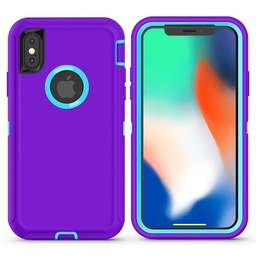 [CS-IXSM-OBD-PULBL] DualPro Protector Case  for iPhone Xs Max - Purple & Light Blue