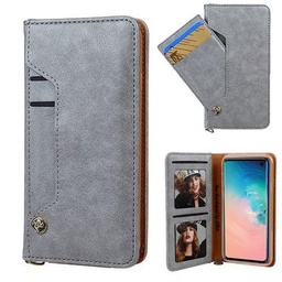 [CS-N10-LDC-GY] Ludic Leather Wallet Case  for Galaxy Note 10 - Grey