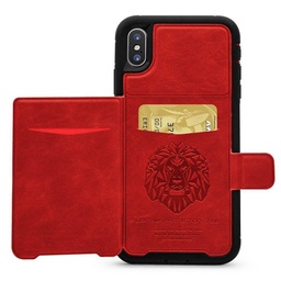 [CS-N9-DLC-RD] Dual Leather Card Case  for Galaxy Note 9 - Red