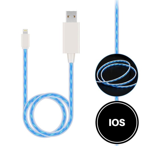 [ACE-USB-LU-IOS-BL-WB] Light Up Cable for Lightning - Blue