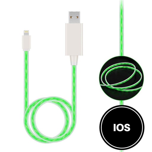 [ACE-USB-LU-IOS-GR-WB] Light Up Cable for Lightning - Green