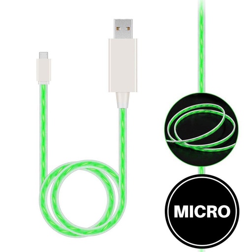 [ACE-USB-LU-MC-GR-WB] Light Up Cable for Micro - Green