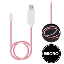 [AC-USB-LU-MC-PN] Light Up Cable for Micro Pink