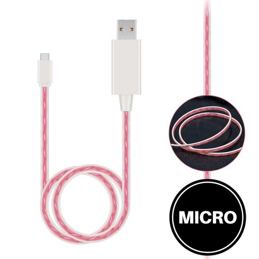 [ACE-USB-LU-MC-PN] Light Up Cable for Micro - Pink