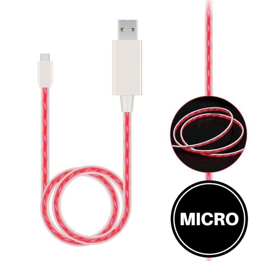 [ACE-USB-LU-MC-RD-WB] Light Up Cable for Micro - Red