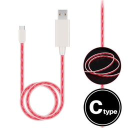 [AC-USB-LU-TC-RD] Light Up Cable for Type-C Red