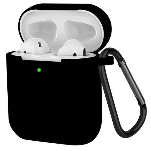 [CS-AP2-PMS-BK] Premium Silicone Case for AirPods (1st & 2nd Gen) - Black