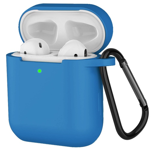 [CS-AP2-PMS-BL] Premium Silicone Case for AirPods (1st & 2nd Gen) - Blue