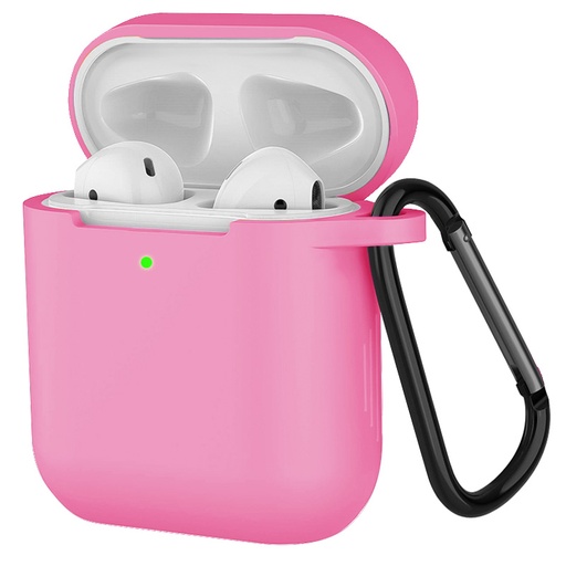 [CS-AP2-PMS-PN] Premium Silicone Case for AirPods (1st & 2nd Gen) - Pink