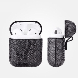 [CS-AP2-SL-GY] Snake Leather Case for Apple AirPods (1st & 2nd Gen) - Gray