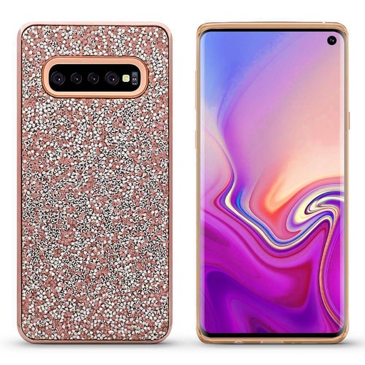 [CS-S10L-COD-ROGO] Color Diamond Hard Shell Case  for Galaxy S10 E - Rose Gold
