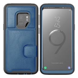 [CS-S10L-DLC-BL] Dual Leather Card Case  for Galaxy S10 E - Blue
