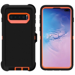 [CS-S10L-OBD-BKOR] DualPro Protector Case  for Galaxy S10 E - Black & Orange