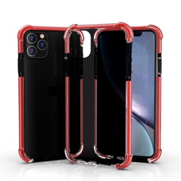 [CS-I11-HEC-BKRD] Hard Elastic Clear Case  for iPhone 11 - Black & Red Edge