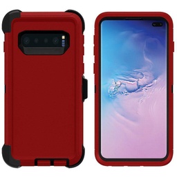 [CS-S10P-OBD-RDBK] DualPro Protector Case  for Galaxy S10 Plus - Red &amp; Black