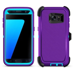 [CS-S7E-OBD-PULBL] DualPro Protector Case  for Galaxy S7 Edge - Purple &amp; Light Blue