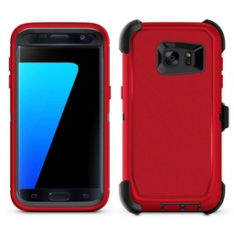 [CS-S7E-OBD-RDBK] DualPro Protector Case  for Galaxy S7 Edge - Red &amp; Black