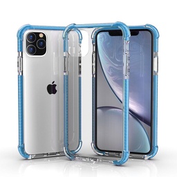 [CS-I11PM-HEC-BLE] Hard Elastic Clear Case  for iPhone 11 Pro Max - Blue Edge