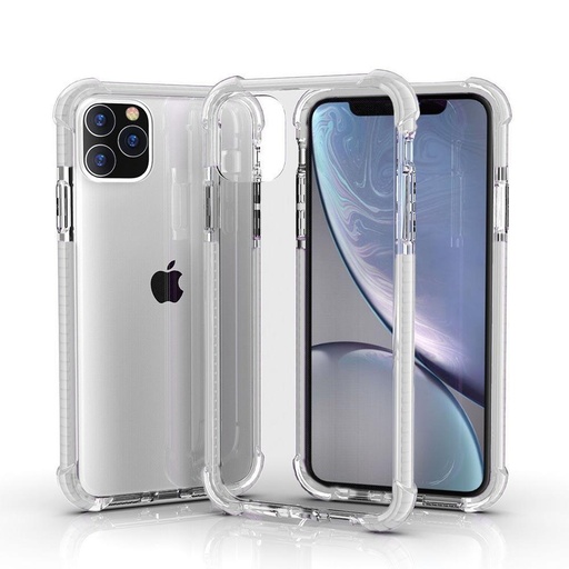 [CS-I11PM-HEC-WHE] Hard Elastic Clear Case  for iPhone 11 Pro Max - White Edge