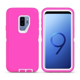 [CS-S9P-OBD-PNWH] DualPro Protector Case  for Galaxy S9 Plus - Pink &amp; White