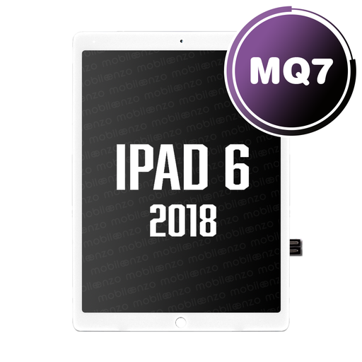[DGT-IP6-w/oH-WH] Digitizer for iPad 6 (2018) Without Home Button - White (Aftermarket Plus: MQ7)