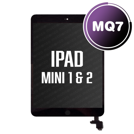 [DGT-IPM12-BK] Digitizer With IC Chip For iPad Mini 1 & 2- Black (Aftermarket Plus: MQ7)