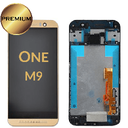 [LCD-HTCM9-WF-GO] LCD Assembly for  HTC One M9 With Frame - Gold