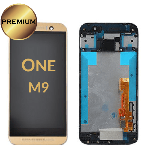 [LCD-HTCM9-WF-GO] LCD Assembly for  HTC One M9 With Frame - Gold