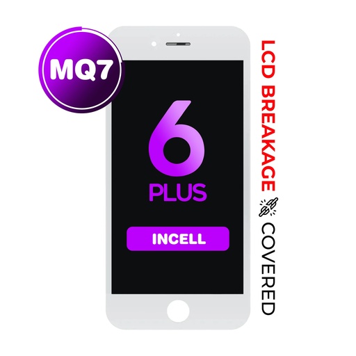 [LCD-I6P-PM-WH] LCD Assembly With Steel Plate for iPhone 6P (MQ7 / Incell) White