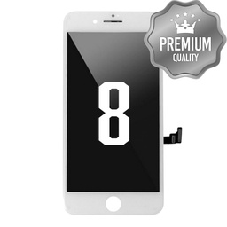 [LCD-I8-PM-WH] LCD Assembly With Steel Plate for iPhone 8 (Premium) White