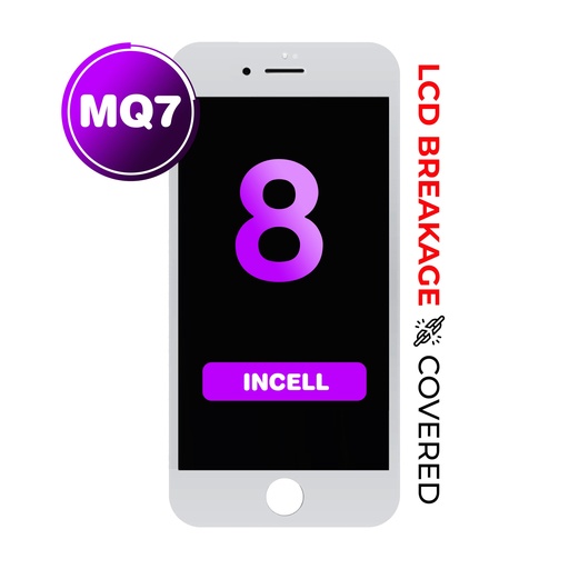[LCD-I8-PM-WH] LCD Assembly With Steel Plate for iPhone 8 / SE (2020 / 2022) (MQ7 / Incell) White