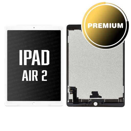 [LCD-IPAIR2-R-WH] iPad Air 2 LCD Assembly (WHITE) (Sleep/Wake Sensor Flex Pre-Installed) (Premium Plus)