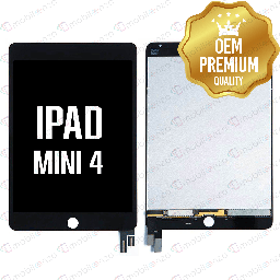 [LCD-IPM4-BK] LCD Assembly With Digitizer For iPad Mini 4 (Premium) -  (Sleep/Wake Sensor Flex Pre-Installed)  Black