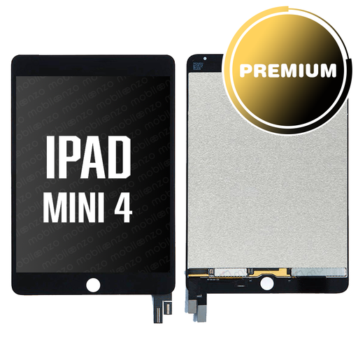 [LCD-IPM4-BK] LCD Assembly With Digitizer For iPad Mini 4 (Sleep/Wake Sensor Flex Pre-Installed) (Premium Plus) - BLACK