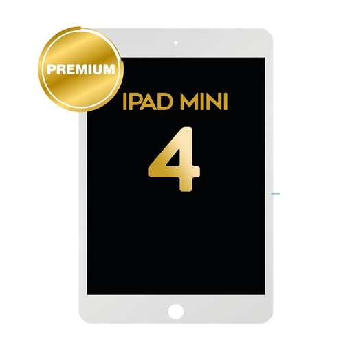 [LCD-IPM4-REF-WH] LCD Assembly With Digitizer For iPad Mini 4 (Sleep/Wake Sensor Flex Pre-Installed) (Premium) - White