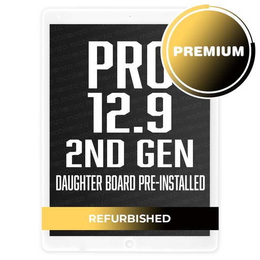 [LCD-IPR129-2ND-WH] LCD with Digitizer for iPad Pro 12.9" (2nd Gen/2017) WHITE (Daughter Board Installed) (Premium Plus) Refurbished
