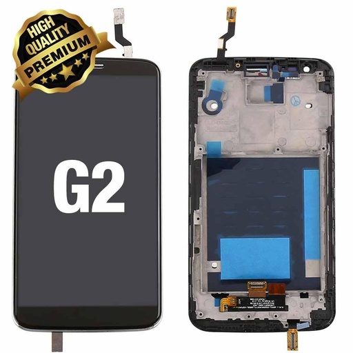 [LCD-LGG2-WF-BK] LCD Assembly for LG G2 with Frame - Black