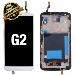 [LCD-LGG2-WF-WH] LCD Assembly for LG G2 with Frame - White
