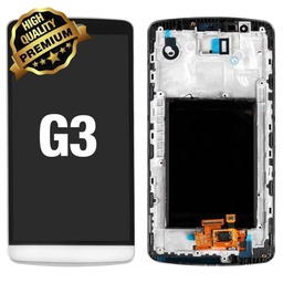 [LCD-LGG3-WF-WH] LCD Assembly for LG G3 With Frame - White