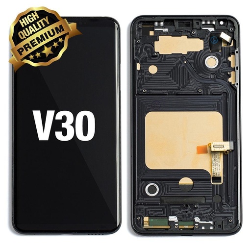 [LCD-LGV30-WF-BK] LCD ASSEMBLY WITH FRAME COMPATIBLE FOR LG V30 / V30 PLUS / V30S THINQ (REFURBISHED) (AURORA BLACK)