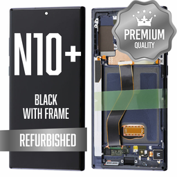 [LCD-N10P-WF-BK] LCD for Samsung Note 10 Plus with Frame - Black (Refurbished)
