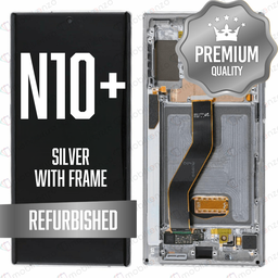 [LCD-N10P-WF-SI] LCD for Samsung Note 10 Plus with Frame - Silver / Aura Glow (Refurbished)