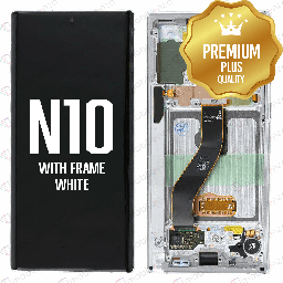 [LCD-N10-WF-WH] LCD for Samsung Note 10 with Frame - White (Refurbished)