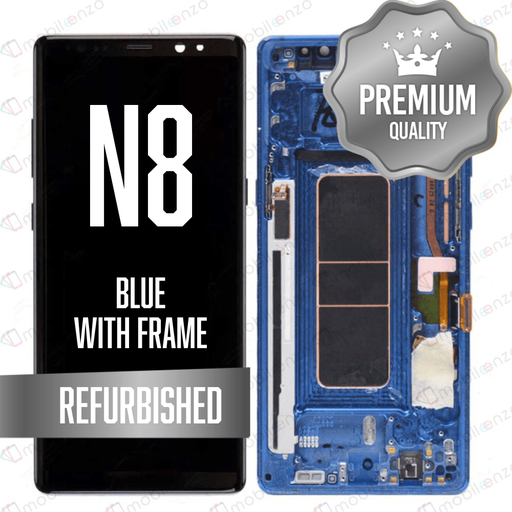 [LCD-N8-WF-BL] LCD for Samsung Galaxy Note 8 With Frame - Blue (Refurbished)