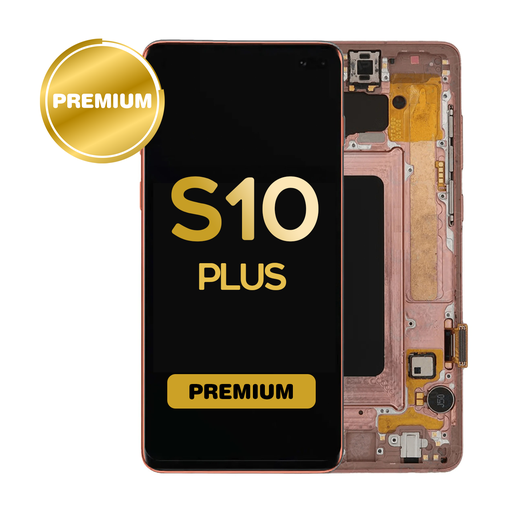 [LCD-S10P-WF-PN] OLED Assembly for Samsung Galaxy S10 Plus (G975) with Frame Flamingo Pink (Premium)
