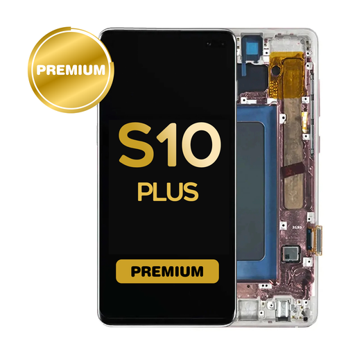 [LCD-S10P-WF-WH] OLED Assembly for Samsung Galaxy S10 Plus (G975) with Frame White (Premium)