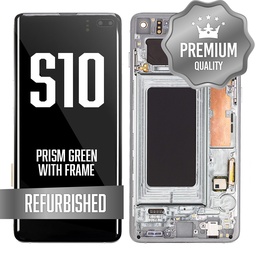 [LCD-S10-WF-GR] LCD for Samsung Galaxy S10 With Frame Prism Green (Refurbished)
