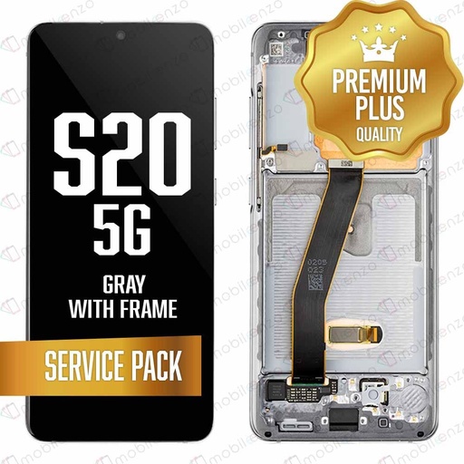 [LCD-S20-WF-SP-GY] OLED Assembly for Samsung Galaxy S20 With Frame - Cosmic Gray (Service Pack)